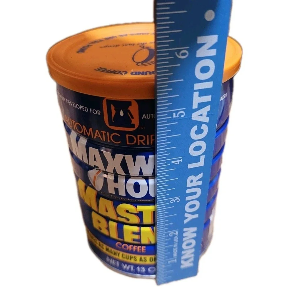 VINTAGE 13 OZ. MAXWELL HOUSE MASTER BLEND COFFEE‎ TIN